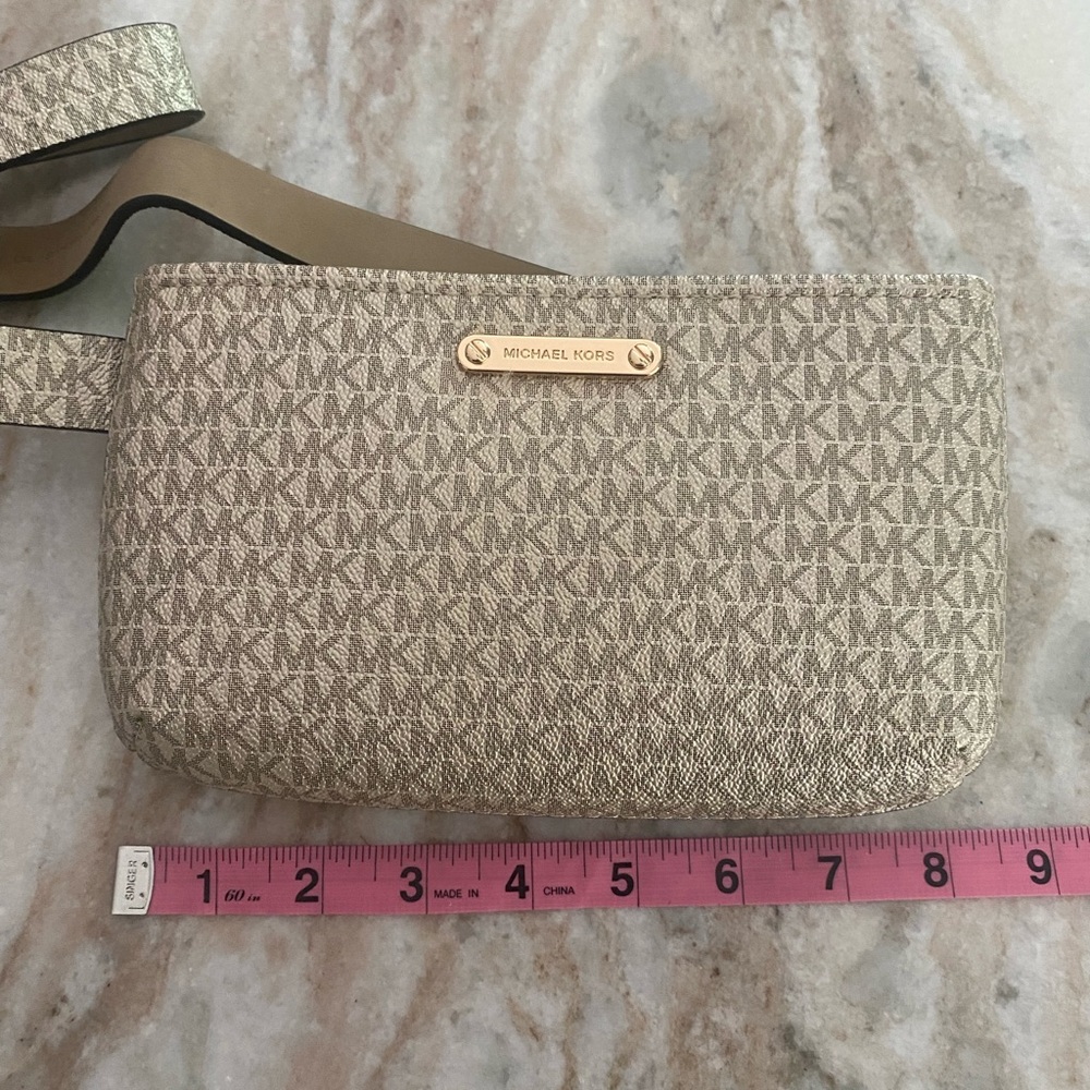Michael Kors Beige Monogram Belt Bag